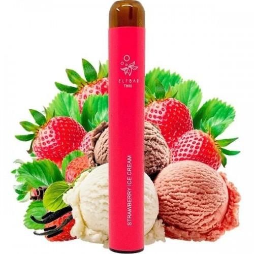 Одноразовая Pod-система Elf Bar 800 Strawberry Ice Cream с фильтром