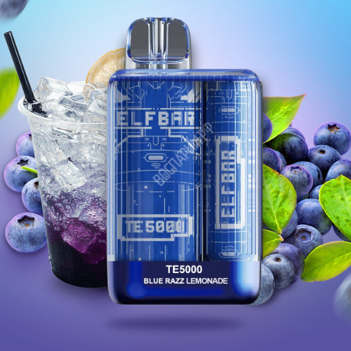 Одноразовая Pod-система Elf Bar TE5000 Blue Razz Lemonade